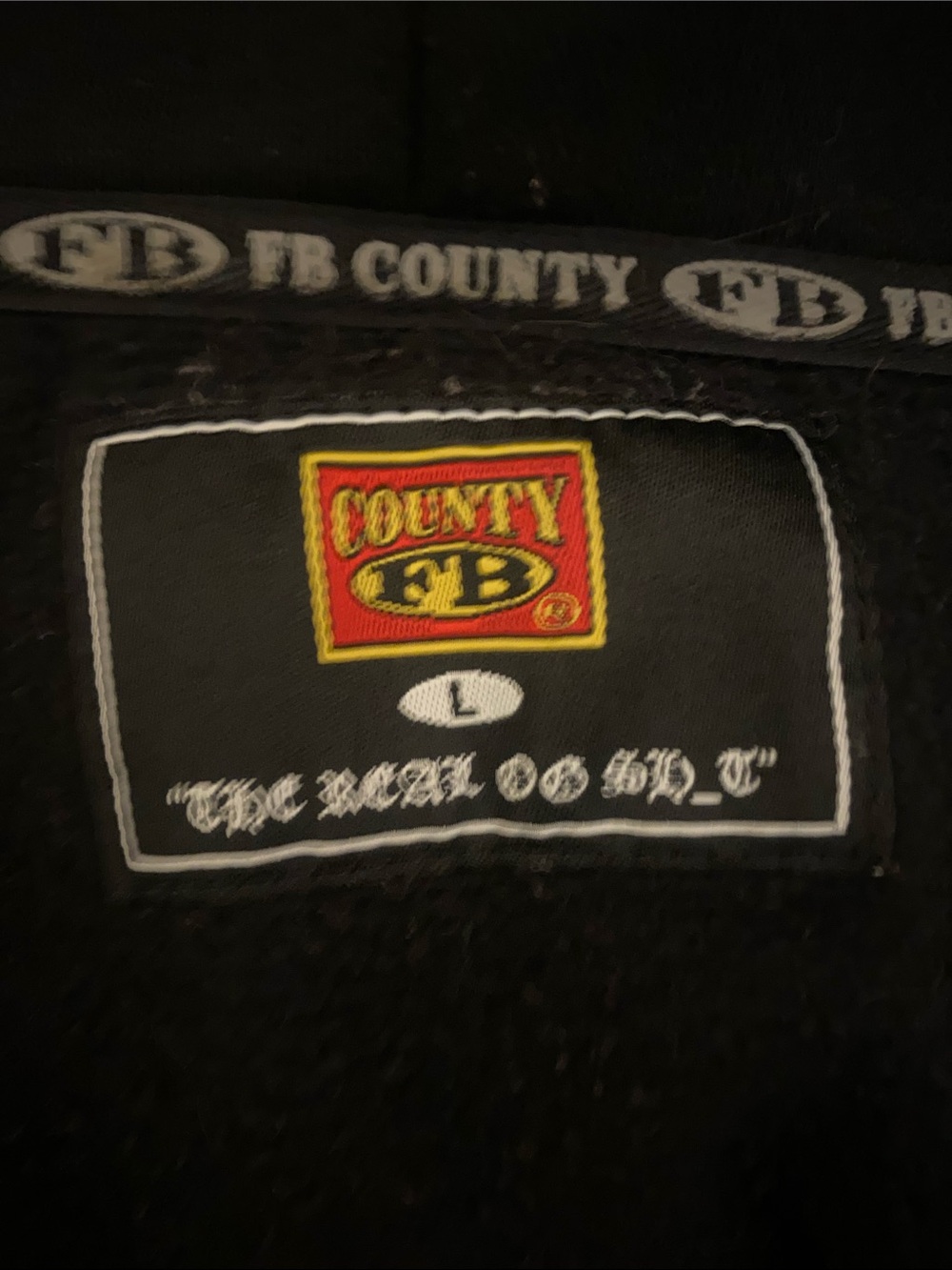 Black Script Zip-Up Hoodie Jacket - Picture 2 of 4